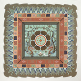 Twin Dragons Lotus Caisson Coloring Pages